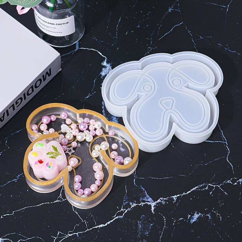 1Pcs Dog Plate Decoration Silicone Mold Handmade Soap DIY Jewelry Tray