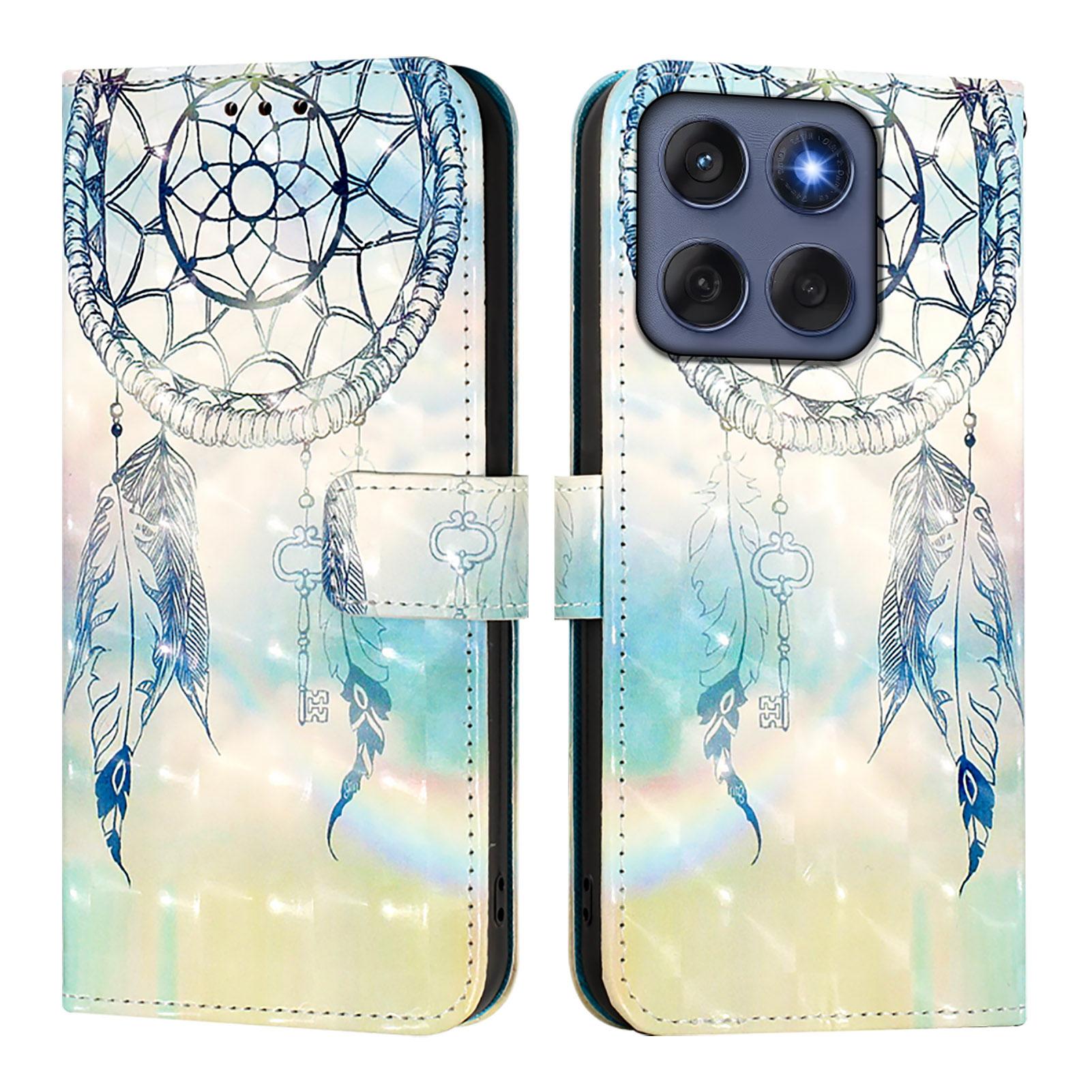 

For Motorola Edge 60 5G/60 Fusion 5G Leather Case Pattern Printing Wallet Stand Mobile Cover with Strap C