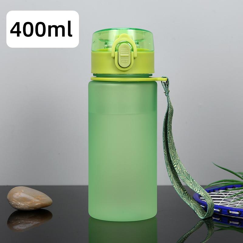 Tazza Acqua Sportiva Portatile Creativa in Plastica Opaca con Coperchio a Scatto Spazio Libero per Ragazzi e Ragazze