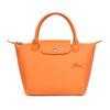 Le Pliage Green Recycled Canvas Shoulder Tote Bag Small Women Bags Orange 1621919P54