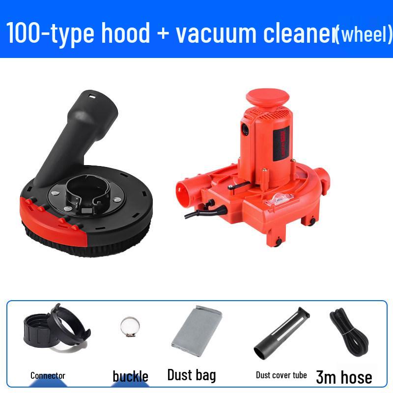 Dustproof Cover for Angle Grinder - Protective Polishing Vacuum Cover for Stone Concrete, Fits 100/125 Type Hand Grinders.
