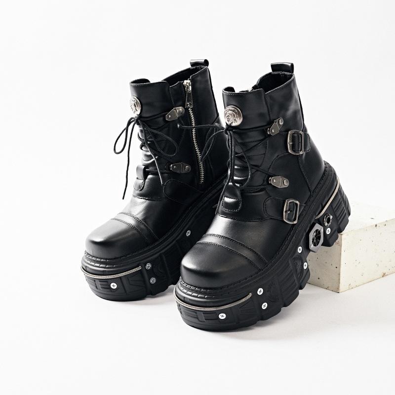 Platform New European And American Style Goth Style Locomotive Platform Sneakers Punk Boots Women
