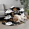 Ghost Halloween Print Microfiber Flannel Cover Blanket Bedroom Living Room Sofa Soft And Comfortable Home Decoration