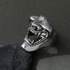 [Rockyu] ring men's free size skull ring stainless Compatible with metal allergies skull ring skull skeleton unisex birthday present