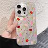 List Red Tulip Mobile Phone Case Suitable for Apple 16 Girly 17 Pro Large Hole Feather Yarn Anti-drop Cover
