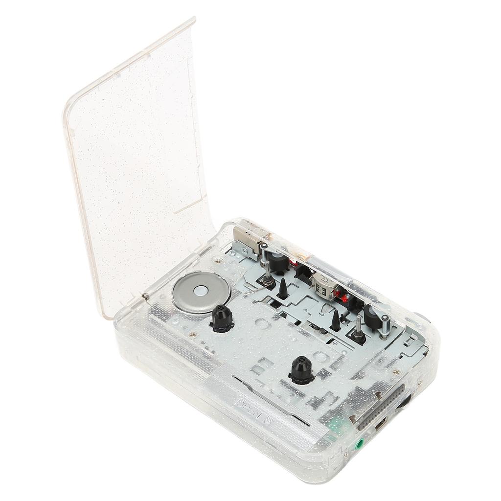 Cassette Player HiFi Noiseless Transparent Shell Portable Tape to MP3 Converter with Earphone for