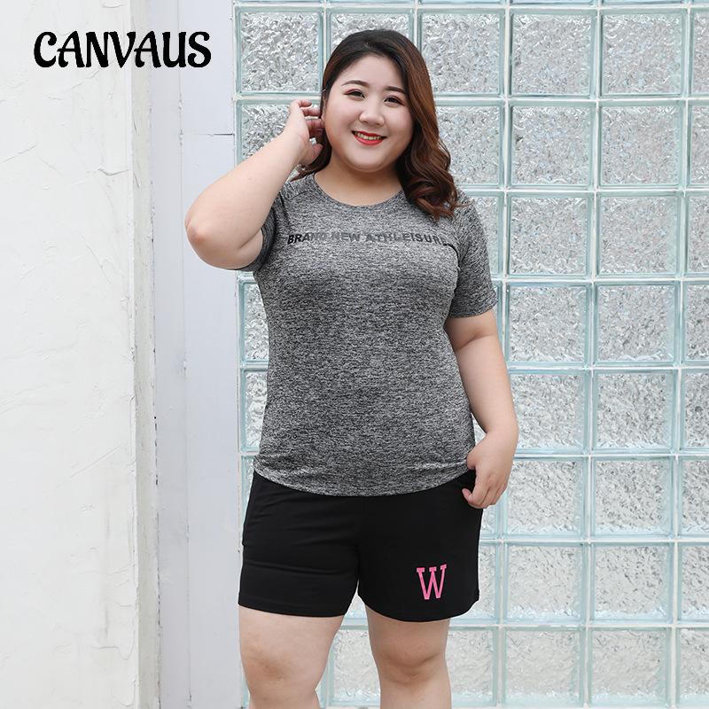 Plus Size Women's Sports Short-sleeved T-shirt Summer Quick-drying Sweat-absorbing Breathable Running Tops