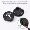 VCZRW1 4PCS 56MM Car Emblem Wheel Center Hub Cap Covers Auto Rim Cover For Tesla Model 3 / Y 2022 2021 Center Console Containersr