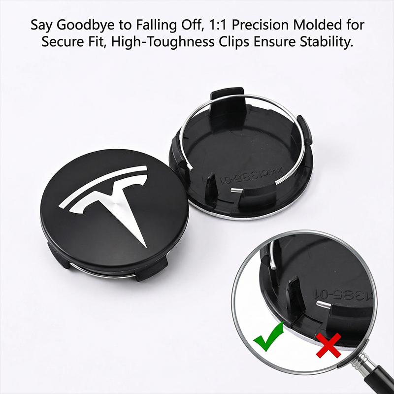 VCZRW1 4PCS 56MM Car Emblem Wheel Center Hub Cap Covers Auto Rim Cover For Tesla Model 3 / Y 2022 2021 Center Console Containersr