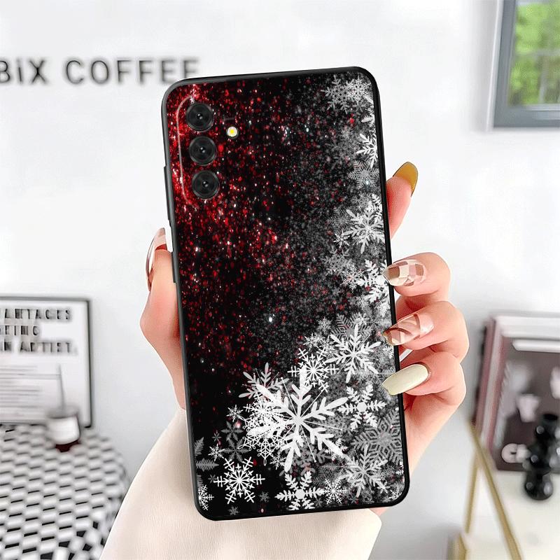 Snow Snowflake Winter Cold Soft Phone Case for Samsung A17 A37 A57 A16 A26 A36 A56 A15 A25 A35 A55 A14 A24 A34 A54 A13 A23 A33 A