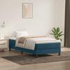 Box Spring Bed Without Mattress Dark Blue 90X220 Cm