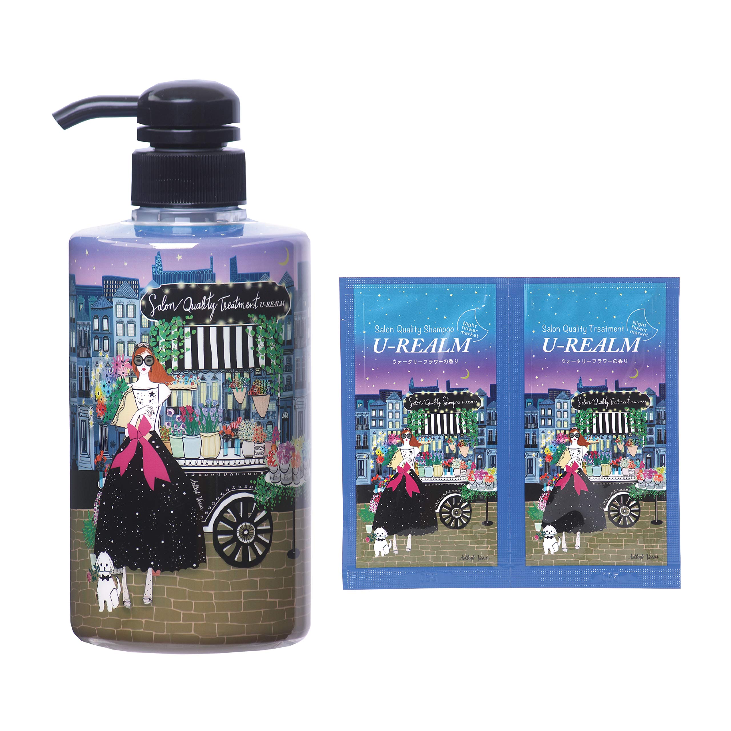 

[With trial pouch] Eurelum Treatment 500ml Dry Hair Moist Care Night Flower Market