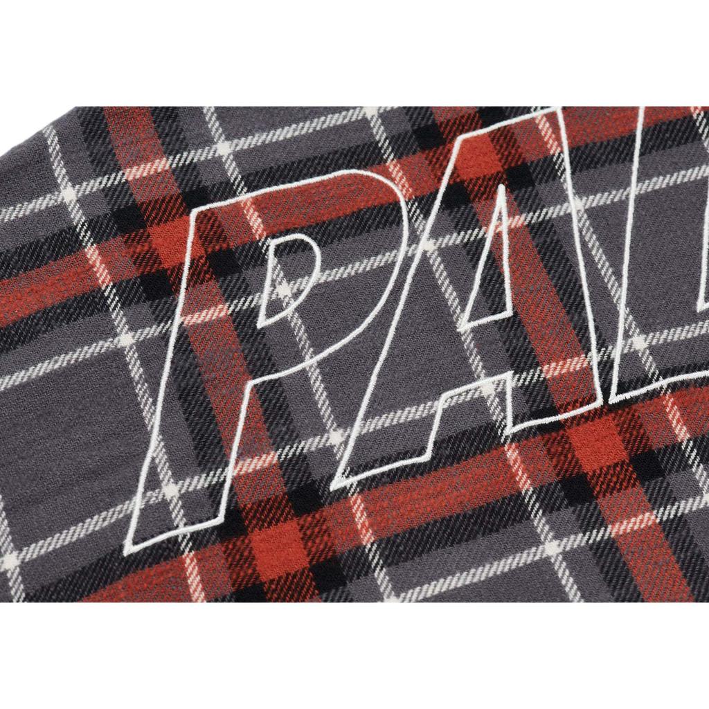 Palace Flannel Drop Shoulder Shirt Grey Men Tops P23SHT061
