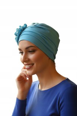 Women's Cotton Turban Dalia Baby Blue Stylish Elegant Comfortable