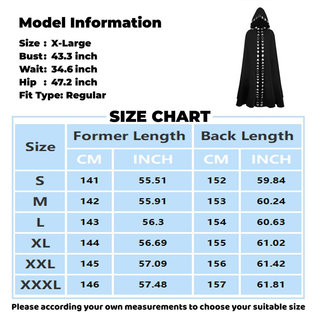 Medieval Halloween Cosplay Cloak Hooded Coat Vintage Gothic Cape Coat Long Trench Halloween Cosplay Costume Wizard Cloak