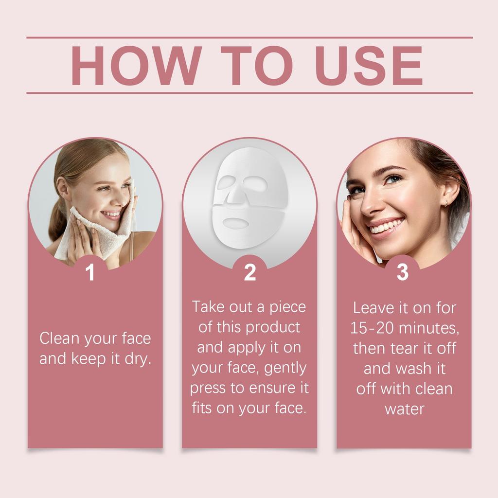 Collagen Mask Moisturizing Mask, Shrinking Pores, Delicate Skin, Facial Wrinkle Patch,20ml 4pcs/box,1pc,