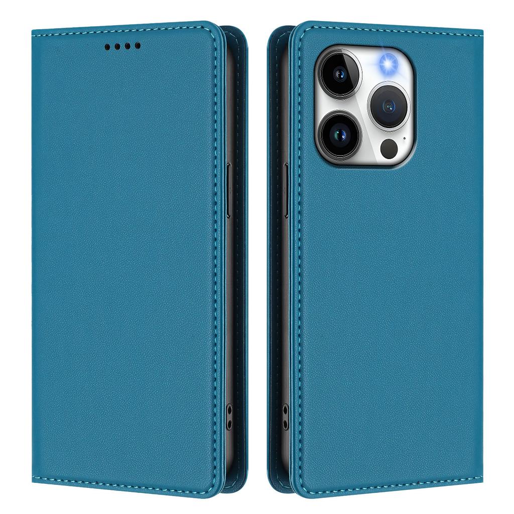 For iPhone 15 Pro Max/iPhone 15 Pro Leather Wallet Case Magnetic Closure RFID Blocking Phone Cover