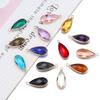 5pcs/pack Glass Edging Pendant Colorful Drop Shaped Charms for Jewelry Making DIY Necklace Bracelet Earring Findings