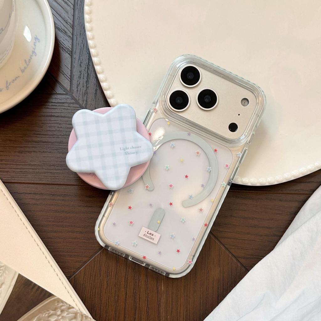 Colorful Star Magnetic Phone Case for iPhone 16, iPhone 17, and iPhone 17 Pro Max