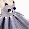 Festival Raccoon Cosplay Costume Girls Annimal Dress Up Tutu Dress Fancy Carnival Birthday Fantasy Children Zoo Vestido