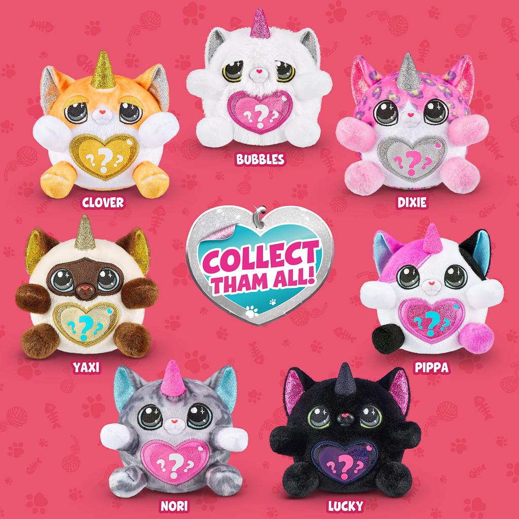 Rainbocorns Kittycorn Surprise Series 1 (Exotic Cat) by ZURU, Collectible Plush Stuffed Animal, Surprise Egg, Sticker Pack, Jelly Slime Poop, Ages 3+