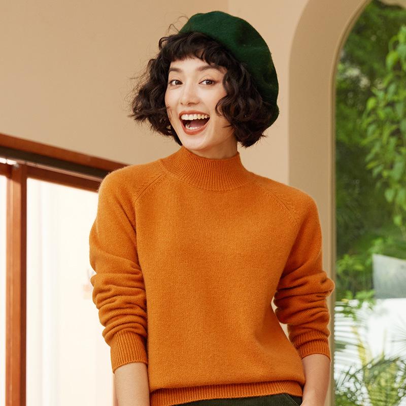 Women's Cashmere Sweater: Thickened Seven-Needle Knit Pullover for Autumn & Winter