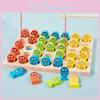 Magnetic Wooden Fishing Puzzle Numbers Letters Educational Toy For Kids Learning