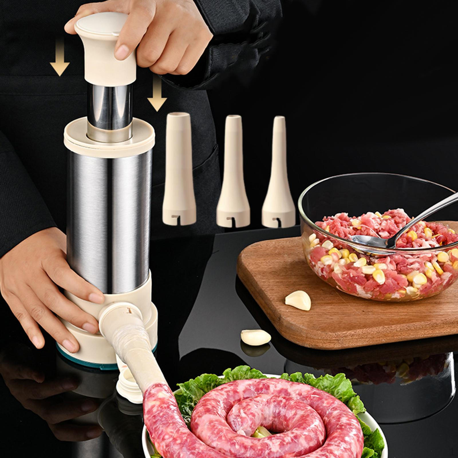 

Машина для набивки колбас Нержавеющая сталь Съемная с 4 трубками Вертикальная Мясо