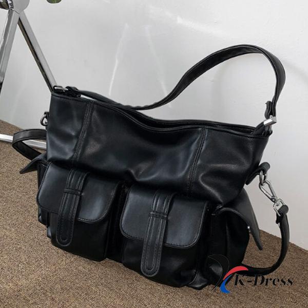 Lucky Pocket Leder Große Schultertasche Crossbag