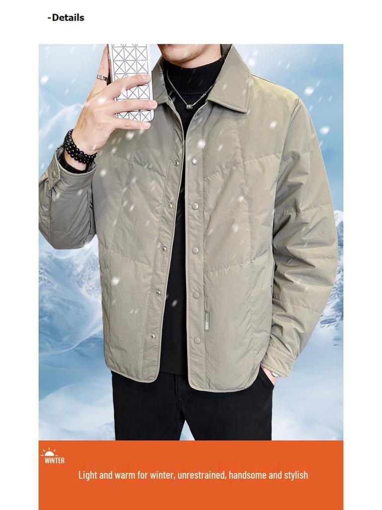 National Standard 90 Men's Trendy Winter Lapel Down Jacket
