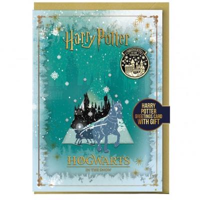 HARRY POTTER Hogwarts Winter Christmas Greetings Card