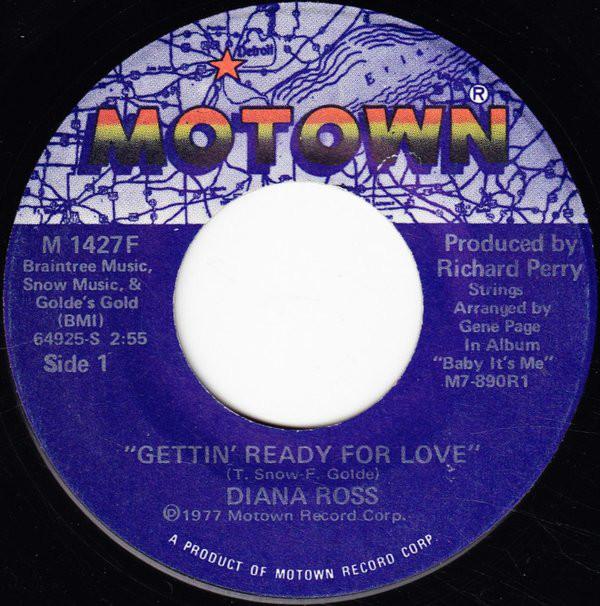7inch Record DIANA ROSS - Gettin' Ready For Love M1427F Motown 1977 US Soul/Funk Used