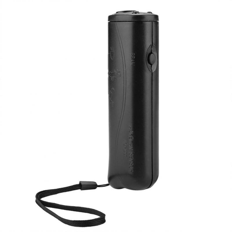 Multifunctional Ultrasonic Dog Repeller Anti Barking Stop Bark Training Device LED Torch