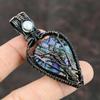 Tree Of Life Abalone Shell Pendant Copper Wire Wrapped Pendant Gemstone Jewelry Handmade Pendant Rainbow Moonstone Pendant Wire Jewelry Gift