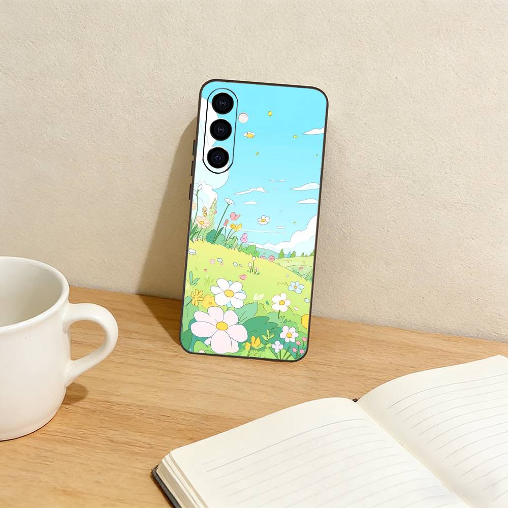 Spring Aesthetics  Phone Case For Samsung Galaxy A73,A72,A71,A70,A53,A52,A51,Others Soft Black Cover