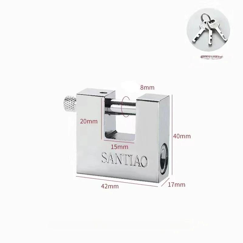 High Security Heavy Duty D-Shaped Padlock with 3 Keys Rust-proof Steel Lock for Garage Door Containers Gates and Warehouses