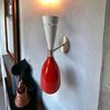 Red and White Mid-Century Modern Wall Sconces Brass Double Cone Vanity Wall Lamp Home Office Modern Room Decor Fixture