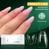 French Manicure Extension Mold Frosted Inner Layer/glossy Outer Layer Paint-free Snap-on Design Built-in C-shaped Curve Professional Nail Shaping Tool