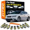 ZITWO 14Pcs Complete LED Interior Reading Foot Light Kit For Seat Leon 3 MK3 5F 2013 2014 2015 2016 2017 2018 Vanity Mirror Bulb