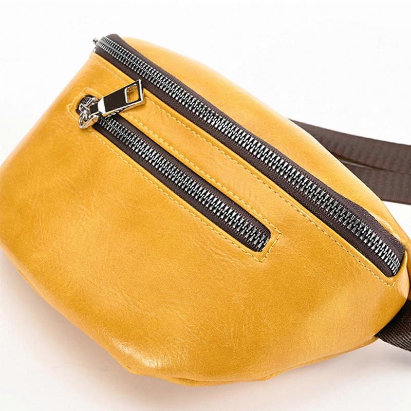 Fashion Shoulder Bag Casual Lightweight Half Moon Belt Bag Travel Chest Bag Crossbody Handbag for Teen Girls Women  Yellow