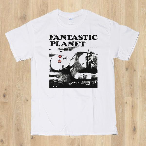 

[USED] FANTASTIC PLANET Cult SF Animated Movie T-Shirt Rene Laloux White