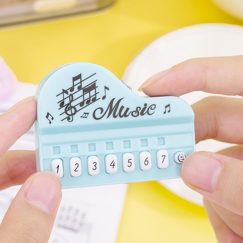 Mini Handheld Luminous Electronic Piano Keychain for Kids