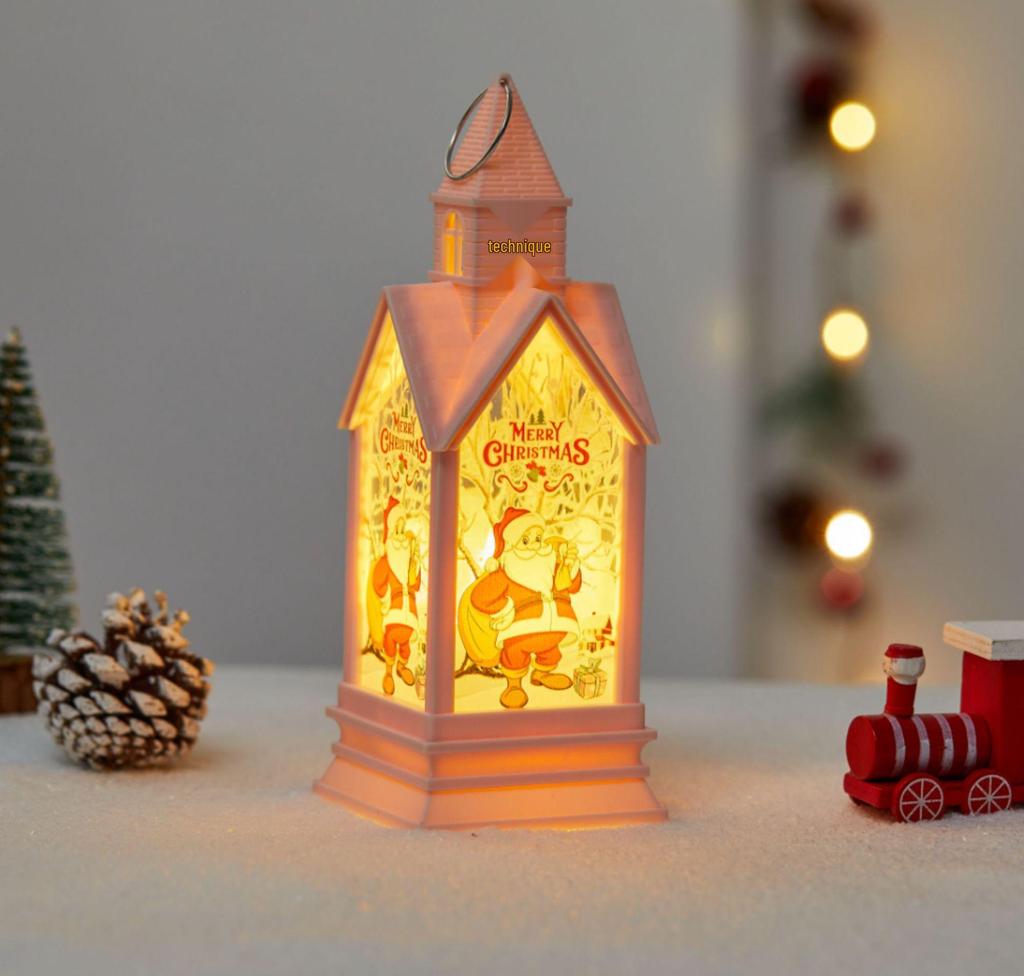 Julgransscen Lysande Vattenlykta - Skrivbordsdekoration & Köpcentrumdekoration