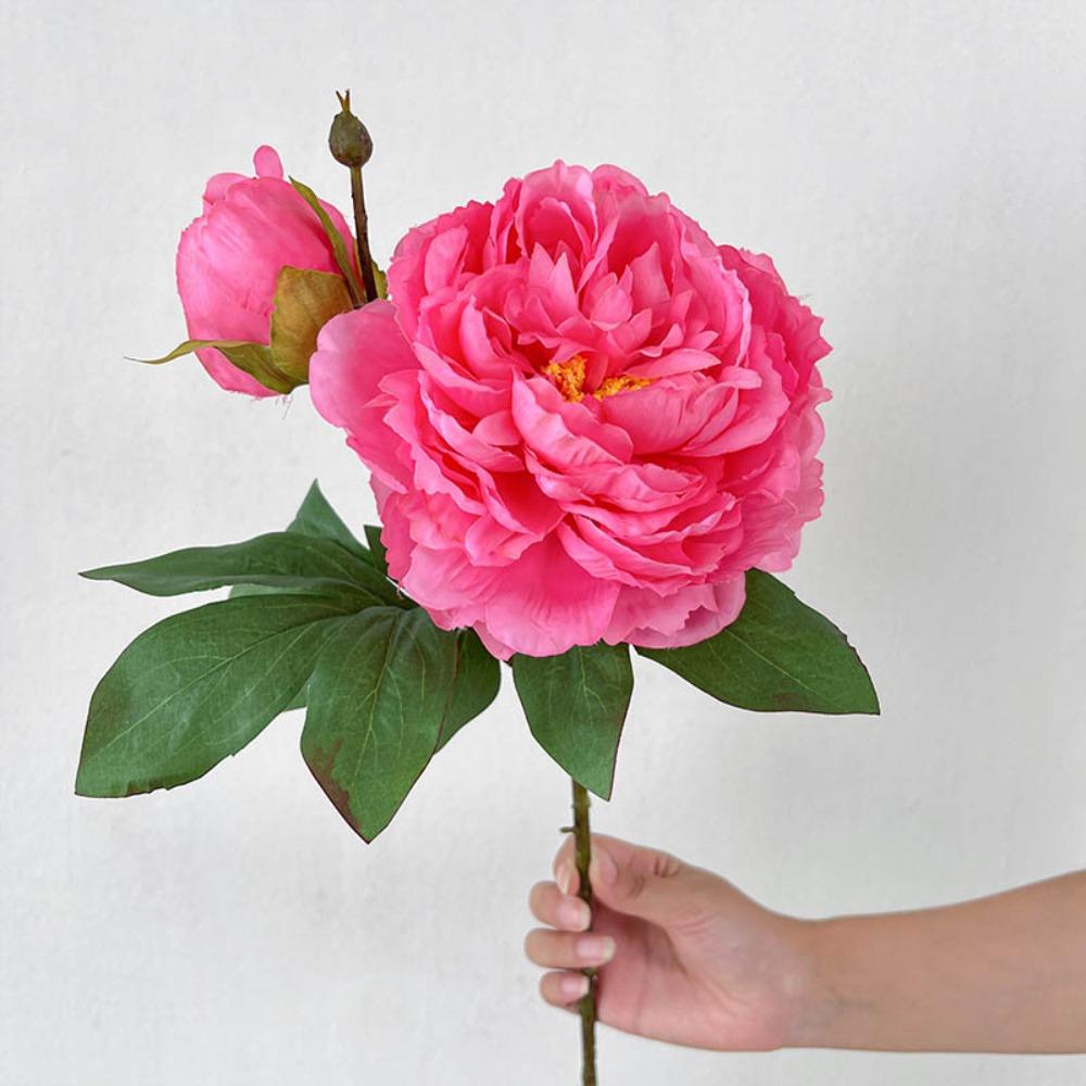 2 Heads Peony Artificial Flower Peony Multicolor Bridal Bouquets Vivid Wedding Ornament Gift