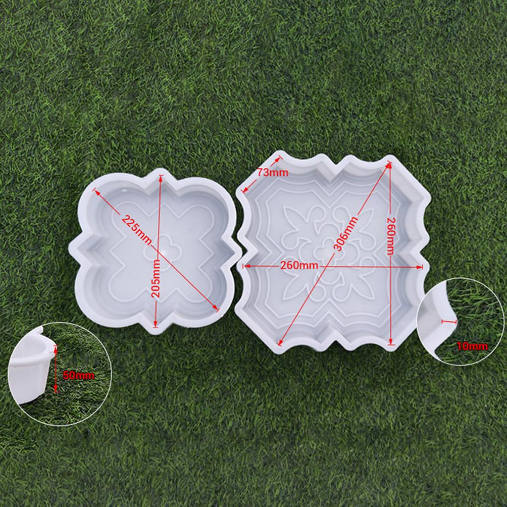 4x Garden Pathway Brick Model Road Pedal Tile Models Versatile Lightweight DIY Template Reusable for