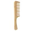 Bamboo Wide Tooth Comb with Handle Large Tooth Anti Static Curly Hair Shampoo Detangling Hair Comb