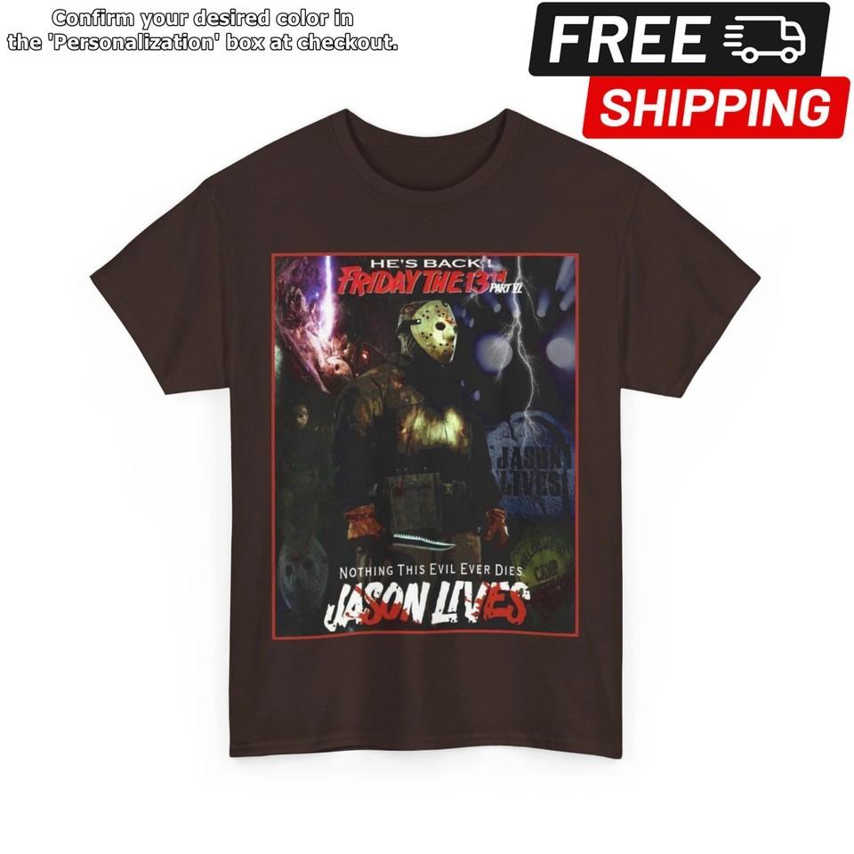 Friday The 13th Part 6 Jason Lives TShirt Black All Sizes S5XL Unisex T-Shirt XXXXL