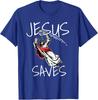 Funny Jesus Saves Volleyball Gift Volleyball Team T-Shirt