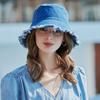 1PCS Cowboy Blue Fisherman's Hat, Wide-brimmed Sun Hat and UV-proof Outdoor Travel Basin Hat In Spring and Summer Series