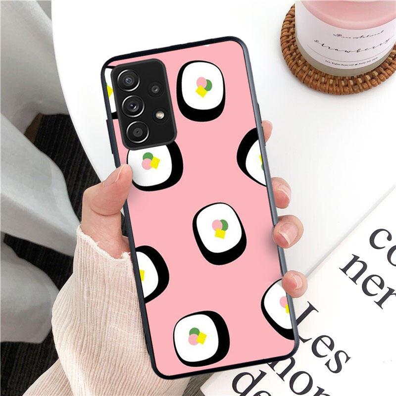 Voedsel Sushi Telefoonhoesje voor Samsung Galaxy A13 A22 A12 A32 A71 A11 A21S A33 A52 A72 A51 A50 A70 A31 M31